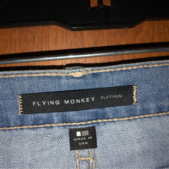 The Buckle Flying monkey Low Rise patchwork super Flare Jeans. Size 28/34. NWT - Picture 7 of 11